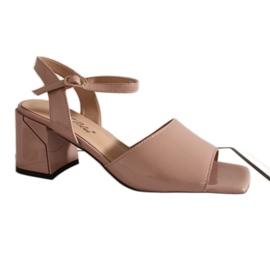 Kvinnors sandaler Angel Blue XT-24048 Hög klackar blekrosa 2