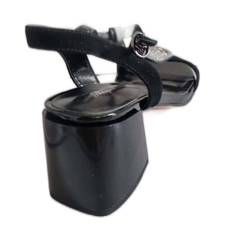 Kvinnors sandaler Angel Blue TN6415 Black High Heels svart 1