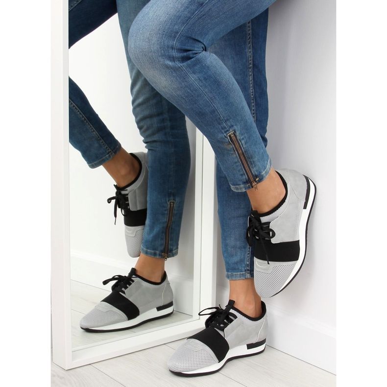 Grå 16-515 grå sportskor svart 1