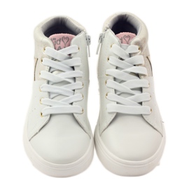 American Club Atletiska amerikanska ankelboots med lädersula gul vit 4