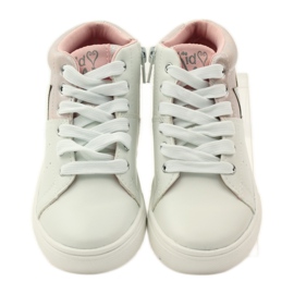 American Club Sportstövlar i amerikansk läderinnersula rosa grå vit 4