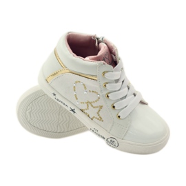 American Club Sportig tjejs amerikanska hjärta gul vit 3