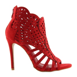 Öppen tå röd öppen tå boots M286 Röd 1