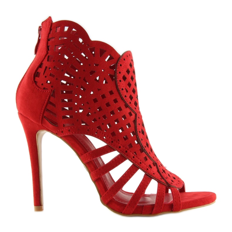 Öppen tå röd öppen tå boots M286 Röd 1