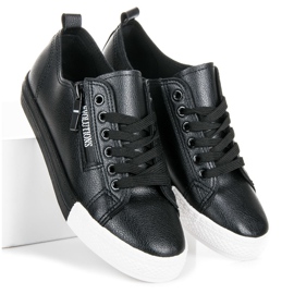 Sneakers på plattformen svart 1