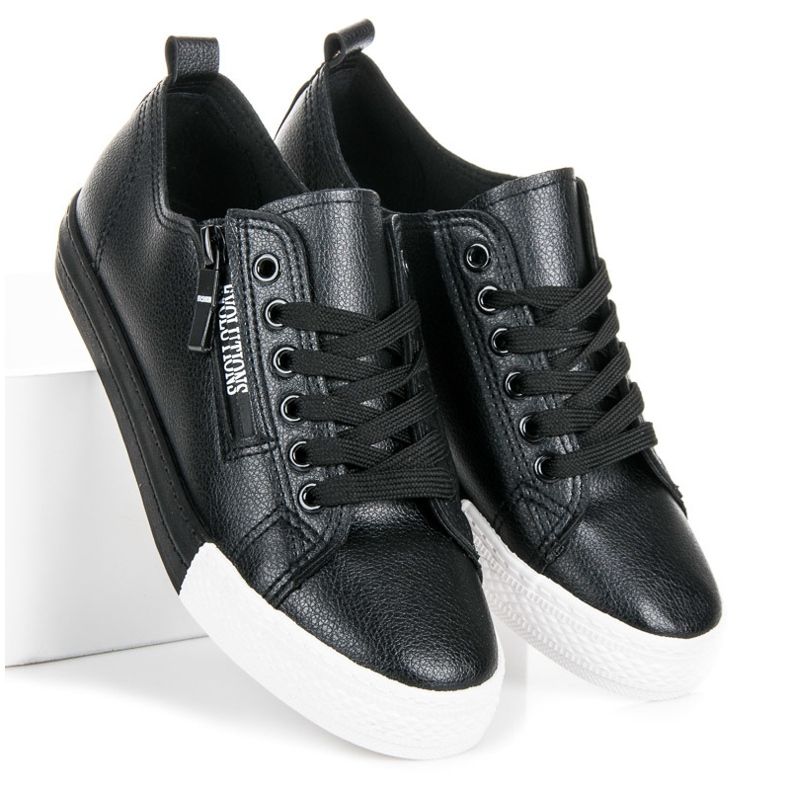 Sneakers på plattformen svart 1