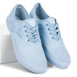 Mocka Openwork Sneakers blå 1