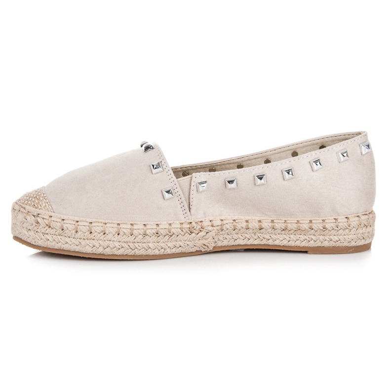 Nio Nio Beige espadrillor med nitar 1