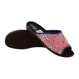 Adanex Ljusa korallblommiga tofflor G1/2 vit mångfärgad rosa 3