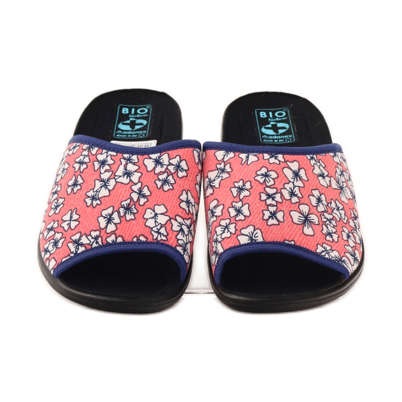 Adanex Ljusa korallblommiga tofflor G1/2 vit mångfärgad rosa 4