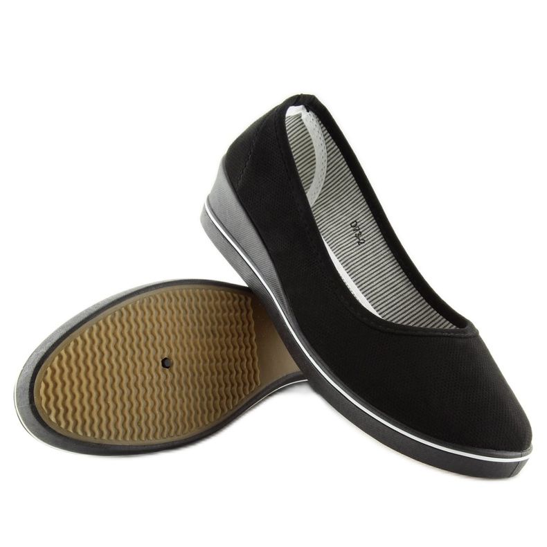Svarta wedge ballerinas D73 svart 1