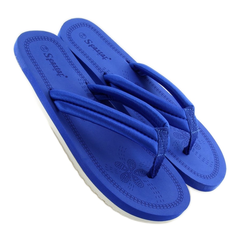 Marinblå CK38 blå flipflops för kvinnor 2