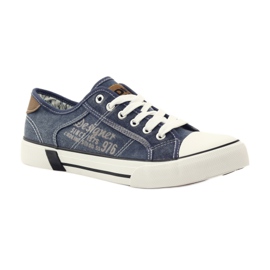 DK 0024 denim sneakers bundna sneakers marinblå 1