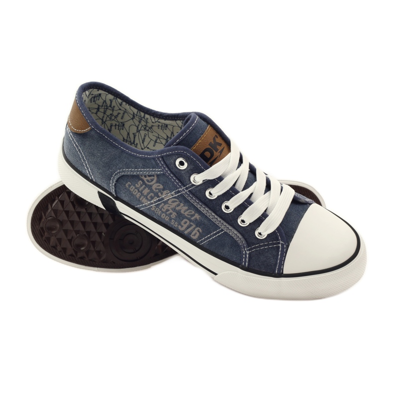 DK 0024 denim sneakers bundna sneakers marinblå 3