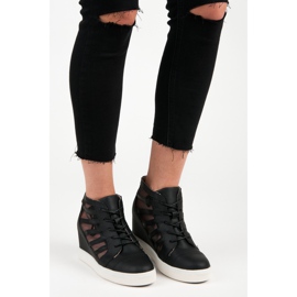 Kylie Svarta wedge sneakers 1