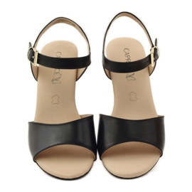 Caprice damskor lädersandaler 28213 svart 4