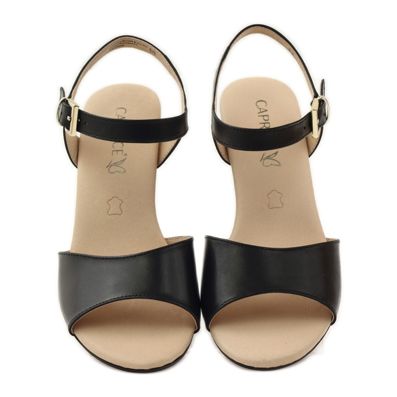 Caprice damskor lädersandaler 28213 svart 4