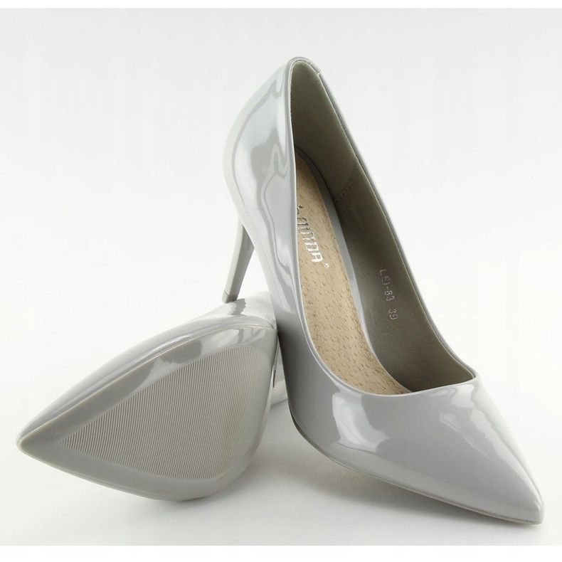 Grålackade dampumps LEI-83 Grå 2