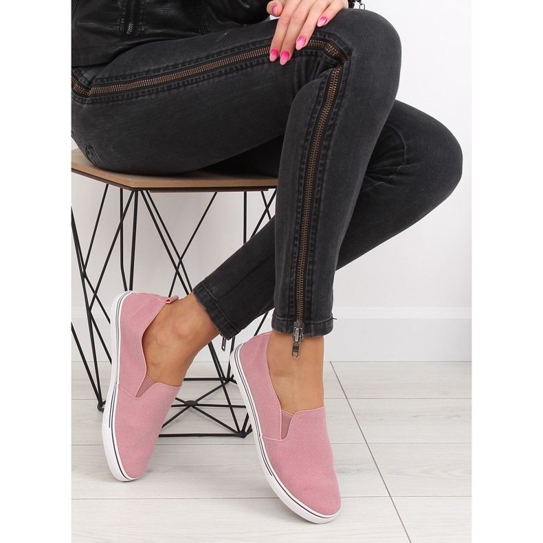 Rosa XL07P Rosa slipony sneakers 1