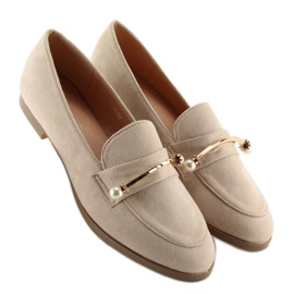 Beige loafers för kvinnor T315P Nude 1