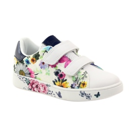 American Club Amerikanska sneakers med innersula i läder mångfärgad vit 1