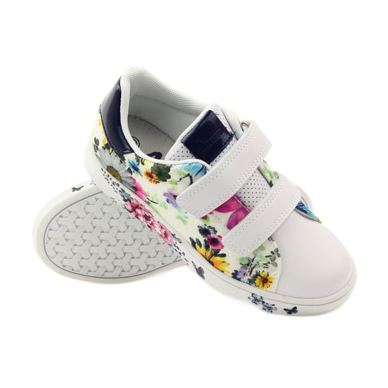 American Club Amerikanska sneakers med innersula i läder mångfärgad vit 3