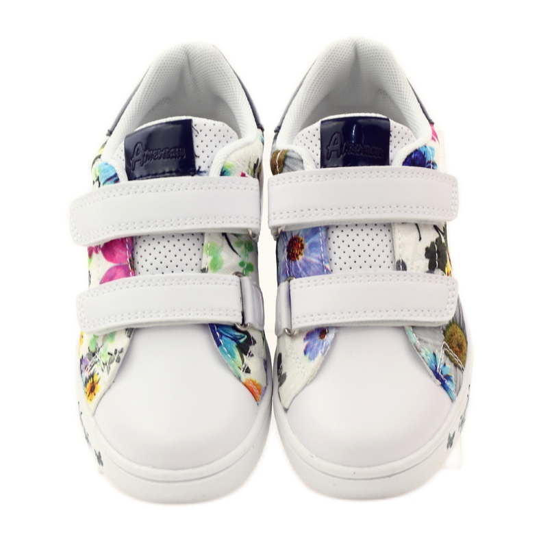 American Club Amerikanska sneakers med innersula i läder mångfärgad vit 4