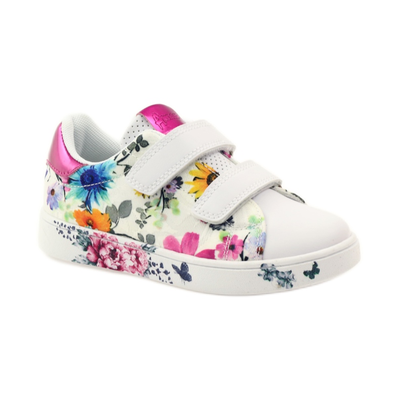 American Club Amerikanska sneakers med innersula i läder mångfärgad vit 1