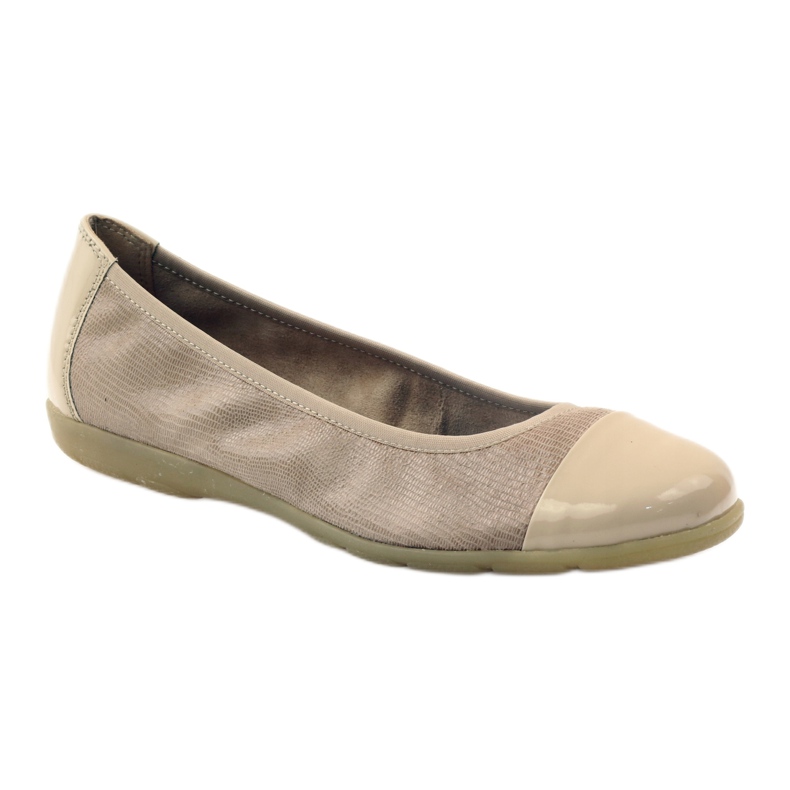 Caprice ballerinaskor dam 22152 läder beige 1