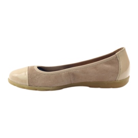 Caprice ballerinaskor dam 22152 läder beige 2