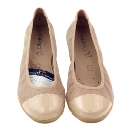 Caprice ballerinaskor dam 22152 läder beige 4