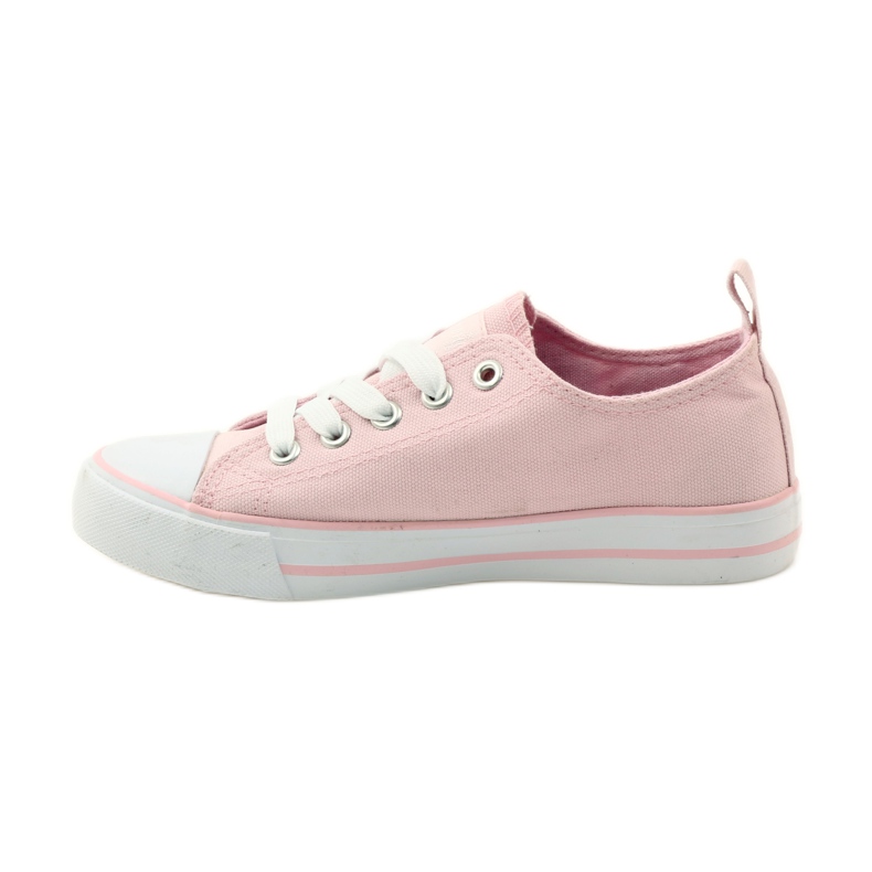 American Club Sneakers med broderade rosor American 17035 rosa röd grön 2