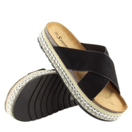 Svarta kvinnors svarta tofflor CK15P svarta 1