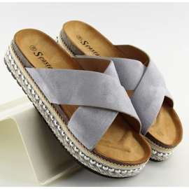 Grå Grå tofflor dam CK15P grå 2