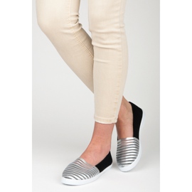 Mckeylor Svarta och silver slip on sneakers 1