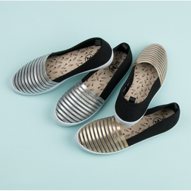 Mckeylor Svarta och guld slip on sneakers 1