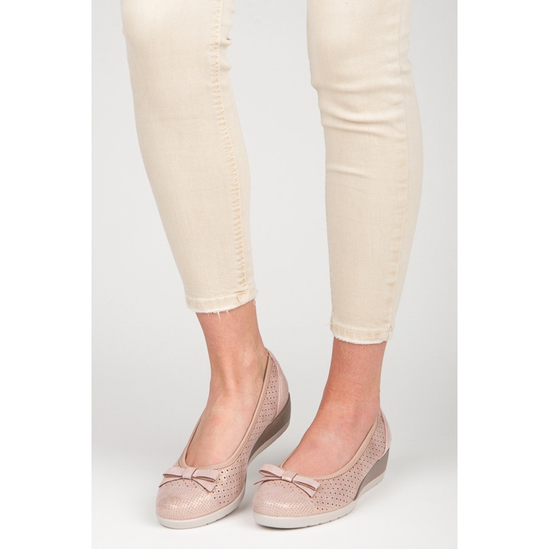 Vinceza Ballerina med rosett rosa 1