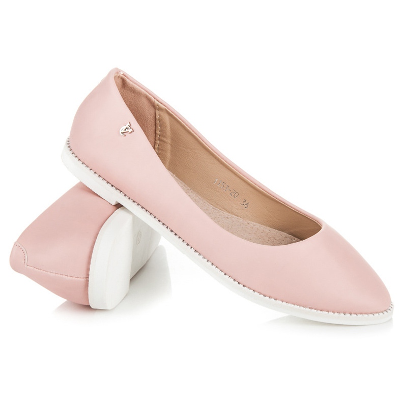 Vices Rosa ballerinor med strass 1