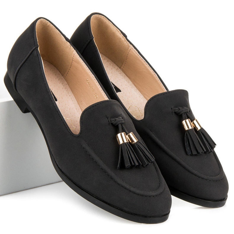Vices Loafers med fransar svart 2
