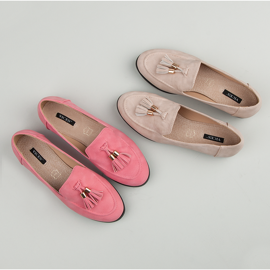 Vices Loafers med fransar rosa 1