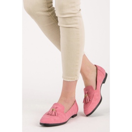 Vices Loafers med fransar rosa 2