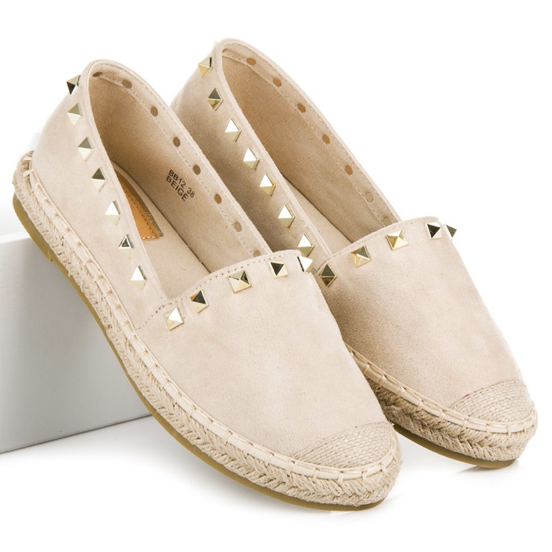 Seastar Espadrillor i mocka med nitar brun 2