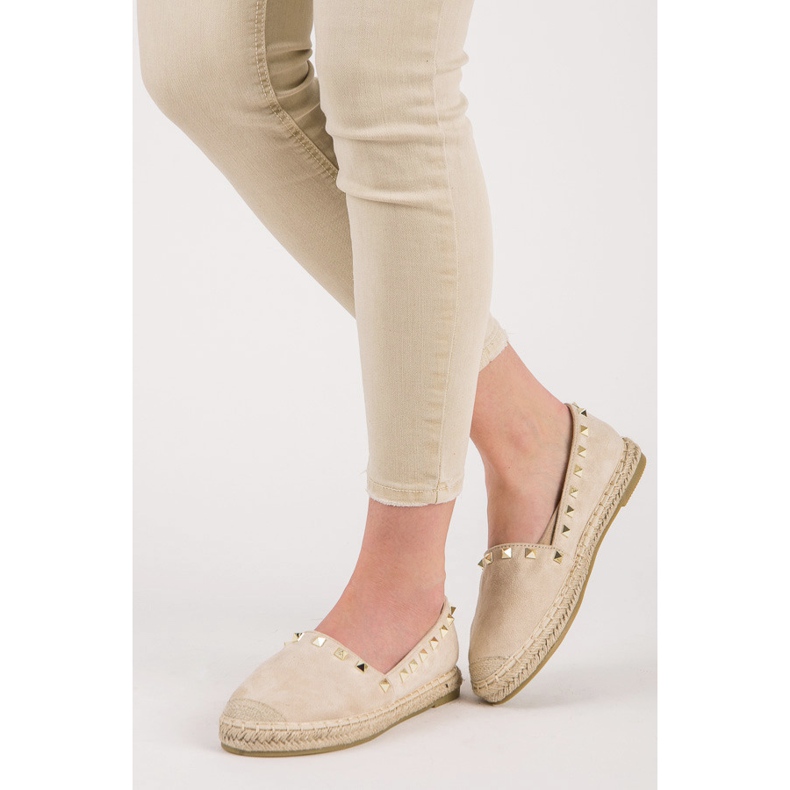 Seastar Espadrillor i mocka med nitar brun 1