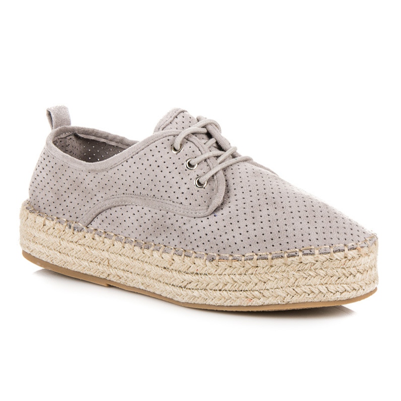 Seastar Openwork Espadrilles på plattformen grå 1