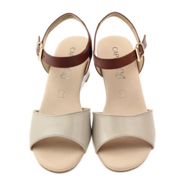 Caprice damskor lädersandaler 28213 brun 4
