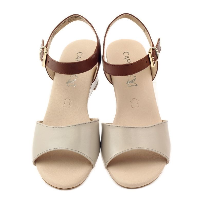 Caprice damskor lädersandaler 28213 brun 4