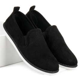 Bestelle Genombrutna slipons svart 2