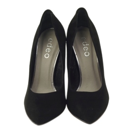 Edeo Läderpumpar på hög klack 3162 Svart 4