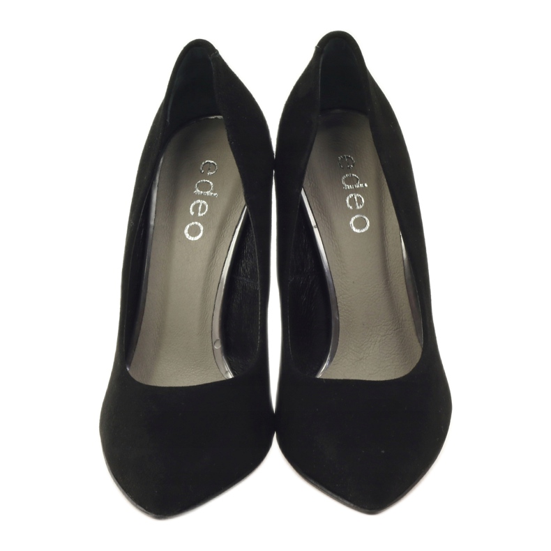 Edeo Läderpumpar på hög klack 3162 Svart 4