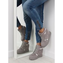 Grå Gråa dam sneakers AT-0650-L Grå 2